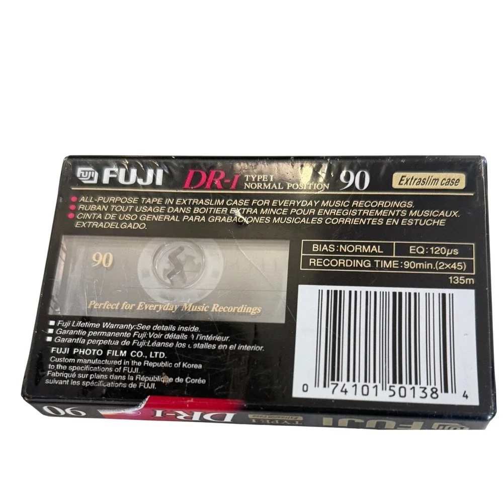 Fuji dR-I 90 Audio Cassette Normal Bias Lot Of 2 Brand New Sealed